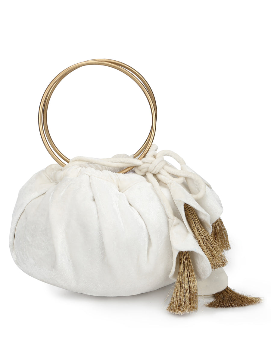 Enwhite Royal Velvet Wrist Potli Bag