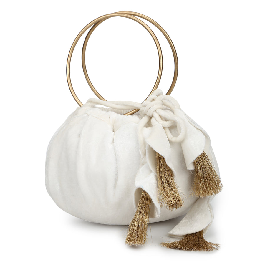 Enwhite Royal Velvet Wrist Potli Bag