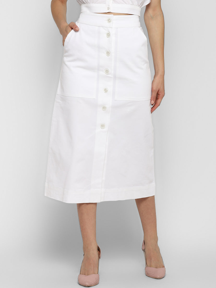 Enwhite Below Knee Length Skirt