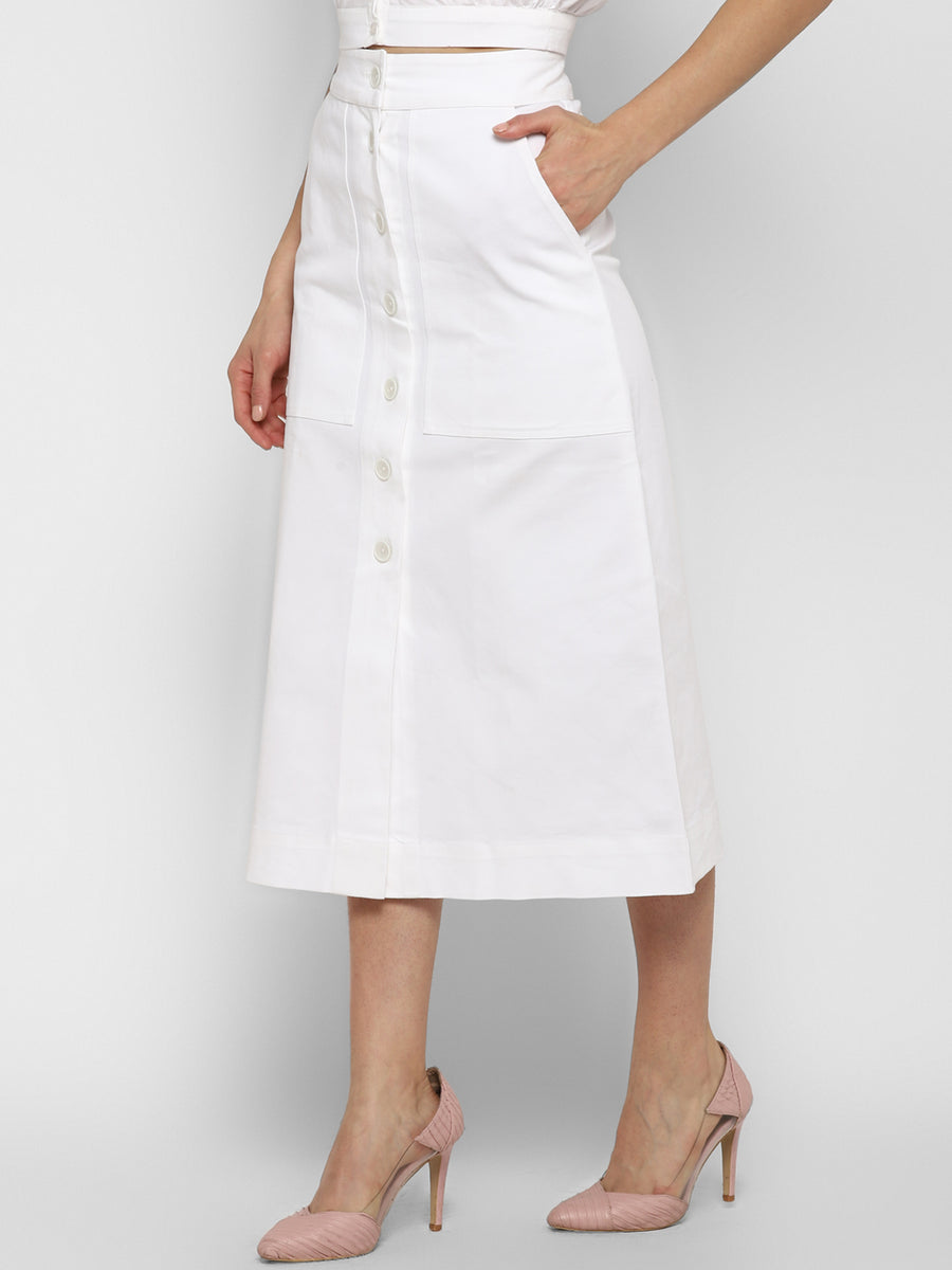 Enwhite Below Knee Length Skirt