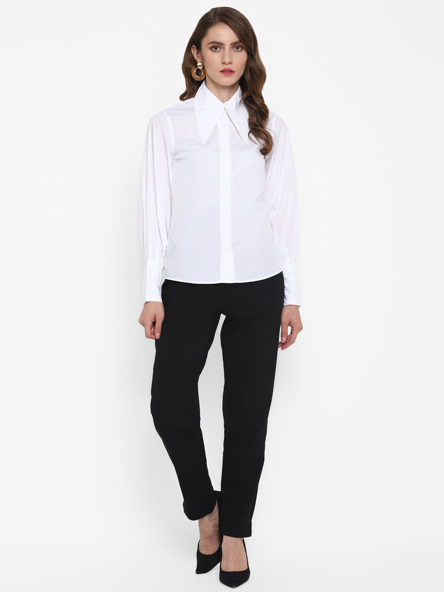 Enwhite Wing collared front buttoned top